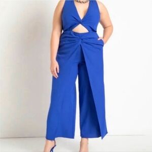 Eloquii Bright Blue Jumpsuit